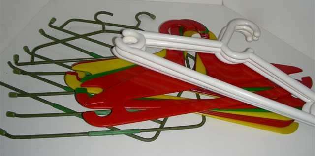 1 lot of 13 Coat hangers