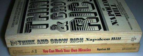 2 x books by Napoleon Hill - Think and grow rich & You can work your own miracles