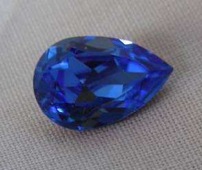 Semi-Vintage LARGE Swarovski Saphire PEAR Crystal -STUNNING !