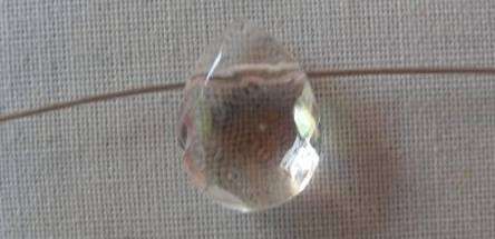 Glass facetted clear teardrop beads - gorgeous !
