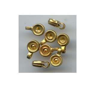 100 x Vintage Brass Dbl sided setting for 5mm R/stone - SALE !!!