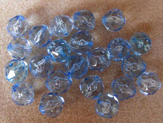 20 x 14mm Round Turquoise Acrylic  beads