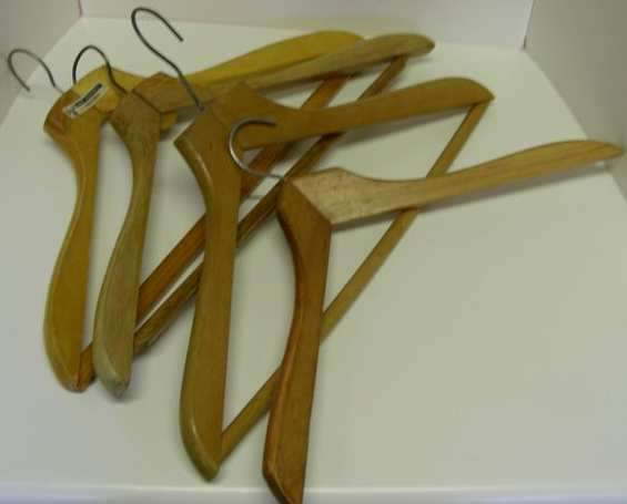 1 lot of 4 Vintage Wooden coat hangers