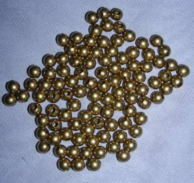 100 x real Brass beads - 4mm