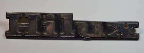 Vintage Toyota Hilux name badge