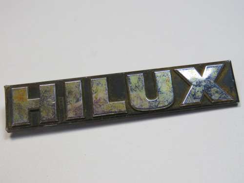 Vintage Hilux aluminium badge