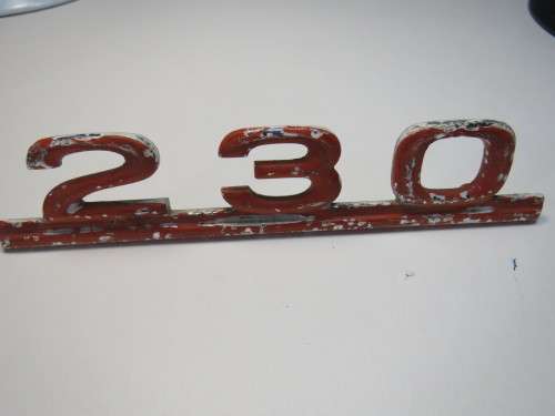 Vintage Mercedes 230 car badge - Painted