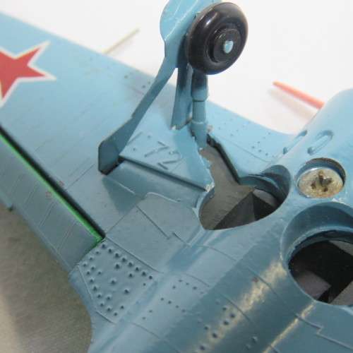 Russian Polikarpov I-16 fighter plane - Die cast - Scale 1/72