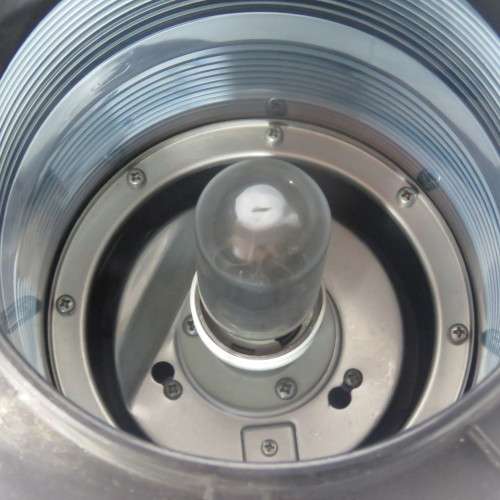 Dutch marine all-round white signal lantern - Not tested - Height 30 cm - Base 20,5 x 20,5 cm