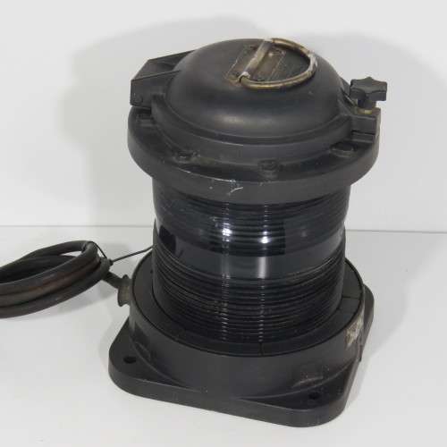 Dutch marine all-round white signal lantern - Not tested - Height 30 cm - Base 20,5 x 20,5 cm