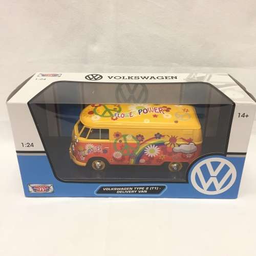 Motor Max Volkswagen Type 2 delivery van - Flower Power design - Scale 1/24 - in box