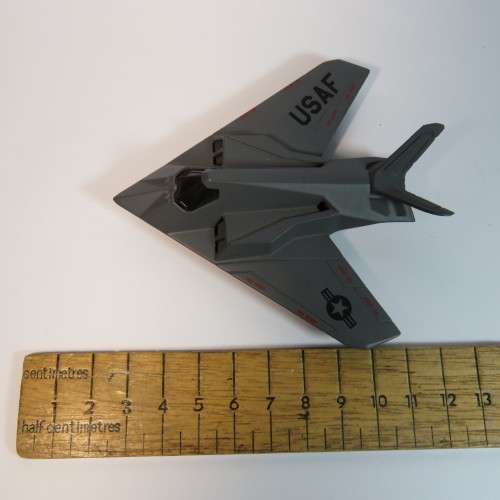 1990 Matchbox Skybusters SB-36 F-117A Stealth Fighter die-cast model plane