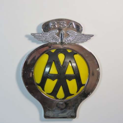 RSA AA plastic car badge