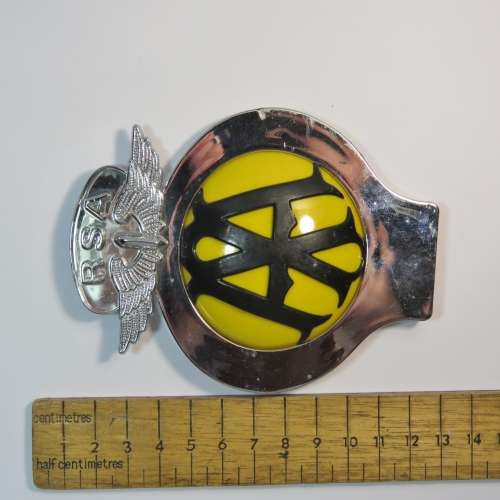 RSA AA plastic car badge