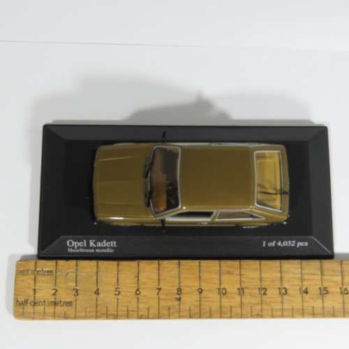 Mini Champs 1979 opel kadett haselbraun metallic model car in case - Scale 1/43 - Mirrors repaired