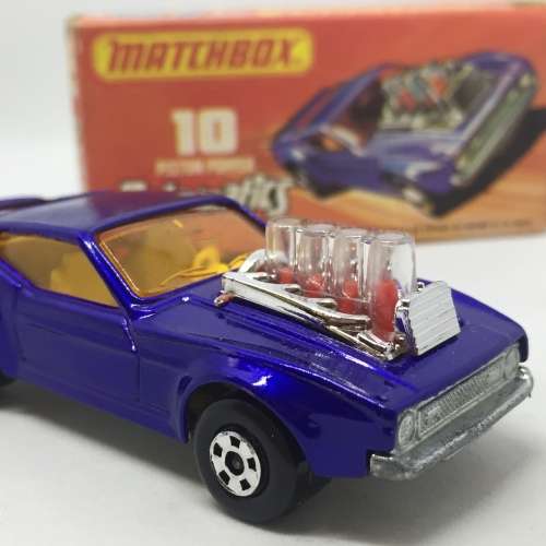 1973 Matchbox 75 series #10-B Piston Popper Rola-Matics mustang toy car - mint boxed