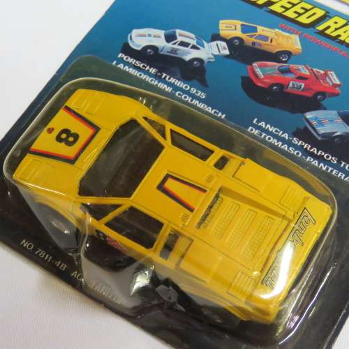 Vintage Die cast Jet Speed racer Lamborghini countach toy cat in pack