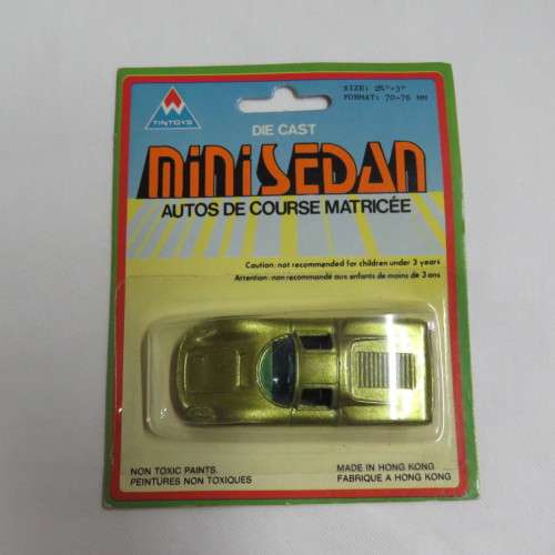 Vintage TinToys die cast mini sedan toy car in pack