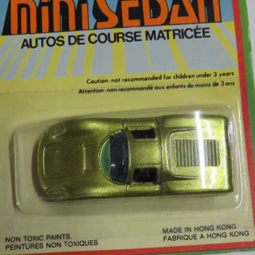 Vintage TinToys die cast mini sedan toy car in pack