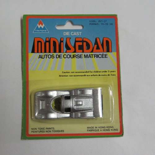 Vintage TinToys die cast mini sedan toy car in pack