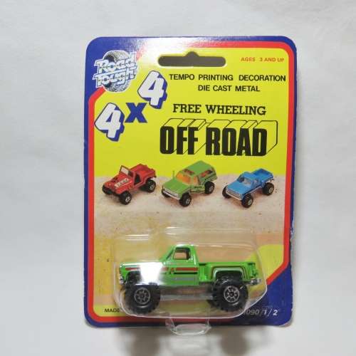 Vintage Road Tough 4x4 pick-up die cast model car in pack