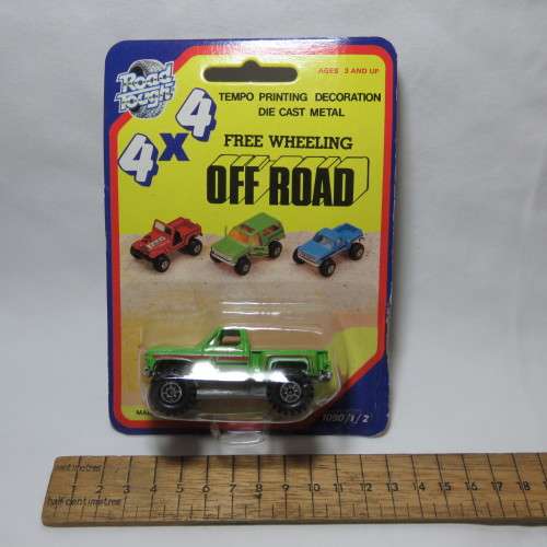 Vintage Road Tough 4x4 pick-up die cast model car in pack