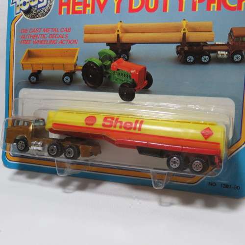 Vintage Yatming Road Tough #1382 Shell tanker and truck in pack