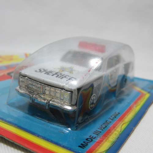 Vintage Road Tough die cast racing car Highway patrol toy car in pack