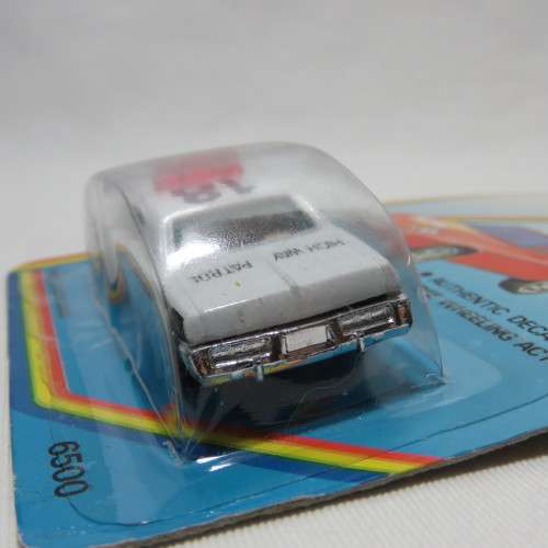 Vintage Road Tough die cast racing car Highway patrol toy car in pack