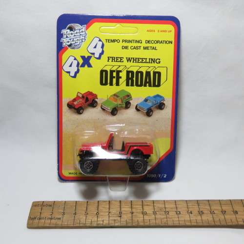 Vintage Yatming Road Tough die cast 4x4 Jeep in pack
