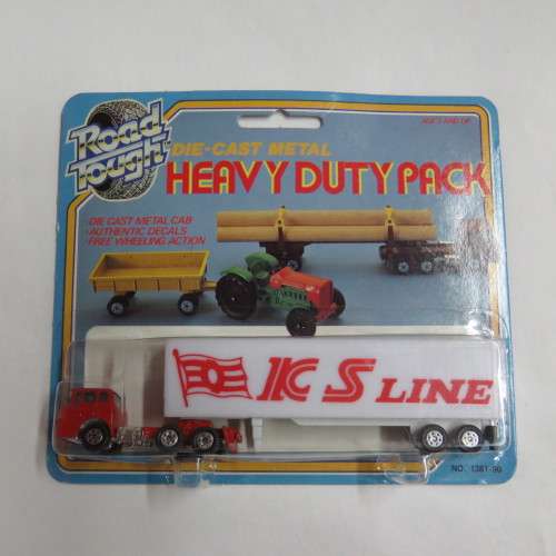 Vintage Yatming Road Tough ICS Line #1385 truck and trailer in pack