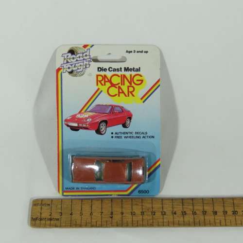 Vintage Road Tough die cast metal Racing toy car in pack