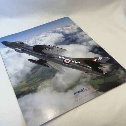 Amercom UK 1962 Hawker Hunter T7 die-cast model plane - scale 1/72 - with magazine