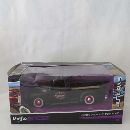 Maisto Design Outlaws 1950 Chevrolet 3100 Pickup "Vonham speed shop" model car - Scale 1/25