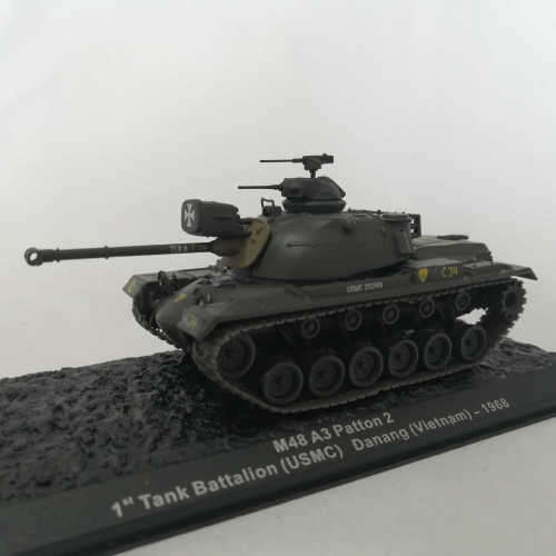 1968 USMC ( Vietnam ) M48 A3 Patton 2 combat tank die-cast model - 1st tank battalion
