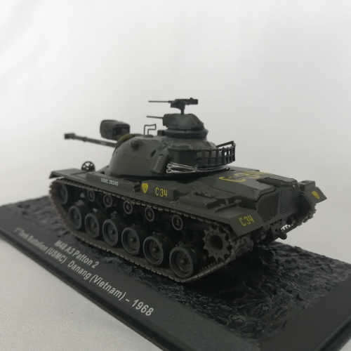 1968 USMC ( Vietnam ) M48 A3 Patton 2 combat tank die-cast model - 1st tank battalion