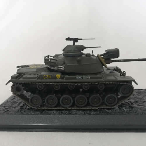 1968 USMC ( Vietnam ) M48 A3 Patton 2 combat tank die-cast model - 1st tank battalion