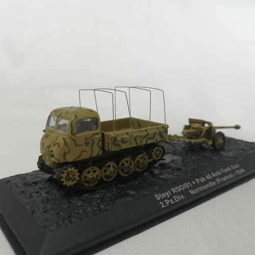 1944 German ( Normandie ) Steyr RSO/01 full track with Pak 40 Anti-tank gun die-cast model
