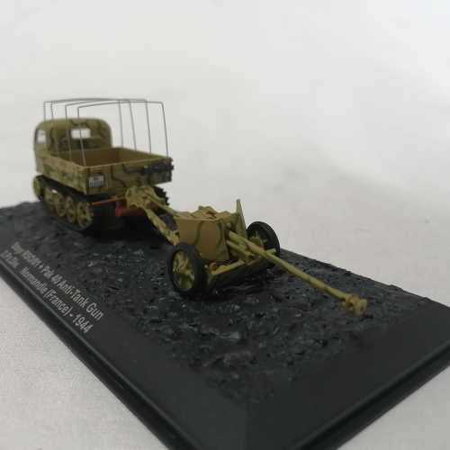 1944 German ( Normandie ) Steyr RSO/01 full track with Pak 40 Anti-tank gun die-cast model