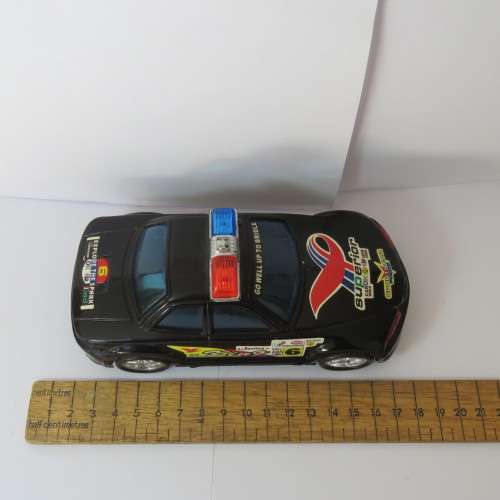 Lot of 3 police friction cars about 1:32 scale 2 x Bmw - Plastic