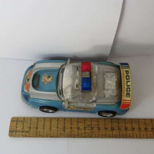 Lot of 3 police friction cars about 1:32 scale 2 x Bmw - Plastic