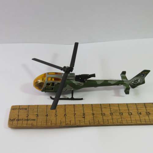 Majorette #371 Gazelle Italian military helicopter model