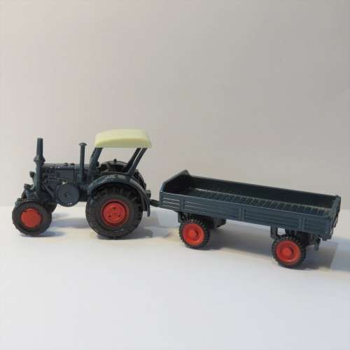 Siku #1980 Lanz bulldog tractor with #1635 trailer