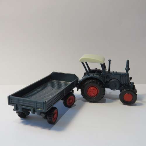 Siku #1980 Lanz bulldog tractor with #1635 trailer