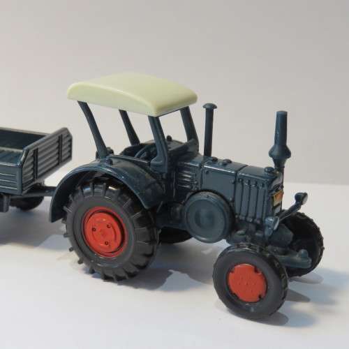 Siku #1980 Lanz bulldog tractor with #1635 trailer