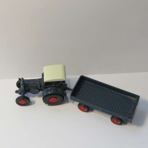 Siku #1980 Lanz bulldog tractor with #1635 trailer