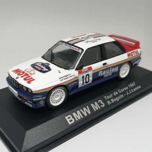BMW M3 die-cast rally model car - 1987 Tour de Corse - scale 1/43