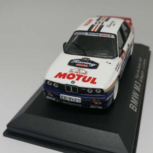BMW M3 die-cast rally model car - 1987 Tour de Corse - scale 1/43
