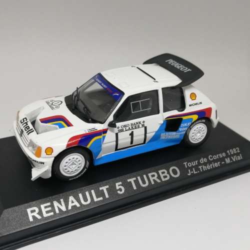 Renault 5 Turbo die-cast rally model car - 1982 Tour de Corse - scale 1/43