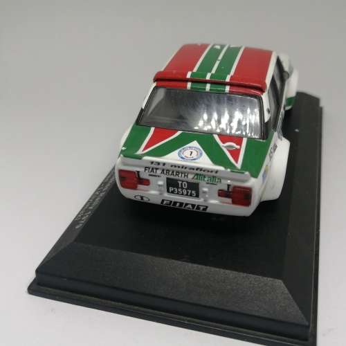 Fiat 131 Abarth die-cast rally model car- 1979 1000 lakes rally - #1 M Alen / I Kivimaki